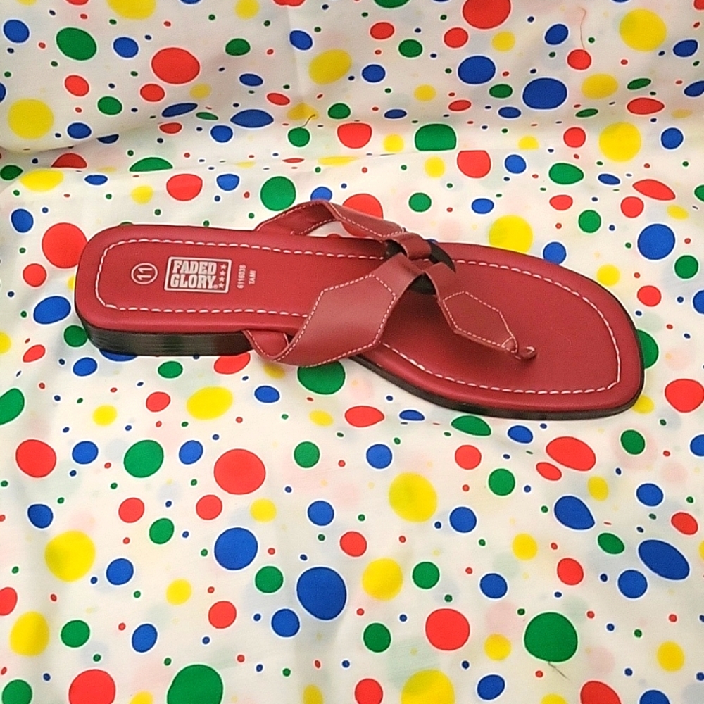 Red Faded Glory size 11 sandals